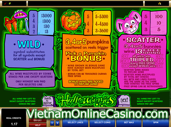 Halloweenies Slot - Payline